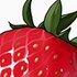 illustrated strawberry closeup