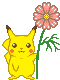 pikachu with flower