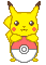 pikachu with pokeball