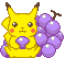 pikachu with grapes
