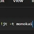 command prompt selecting monokai theme